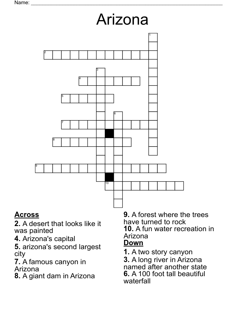 Arizona Crossword