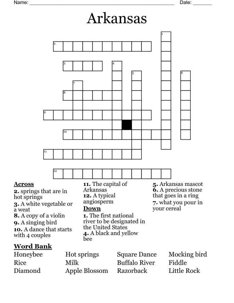 Arkansas Crossword