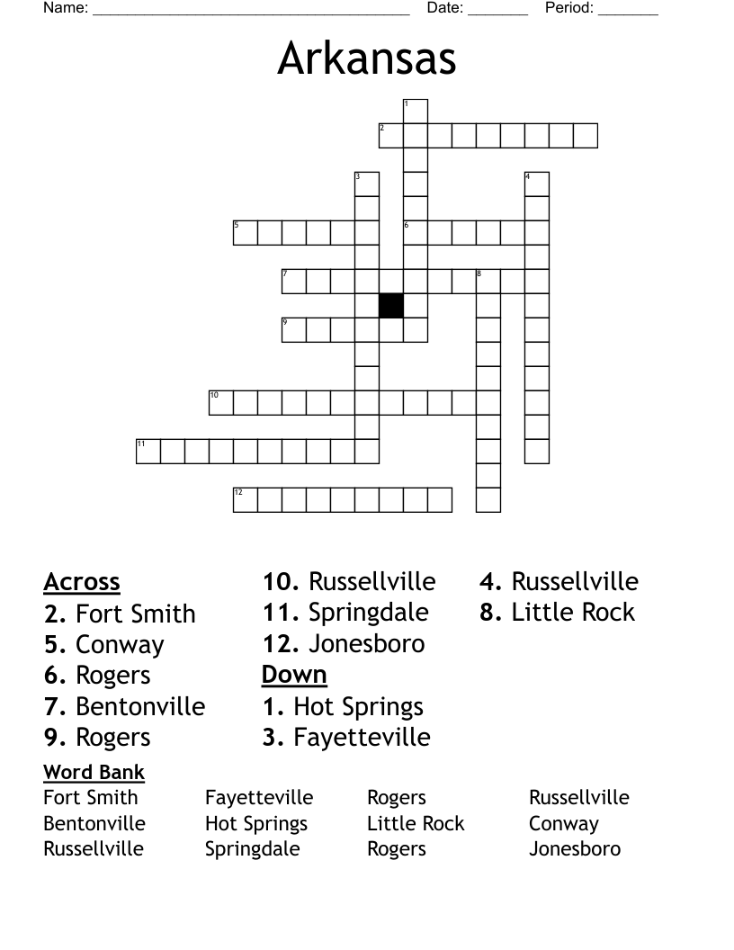 Arkansas Crossword