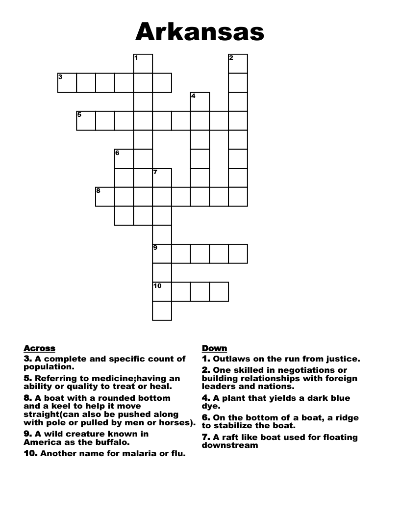 Arkansas Crossword