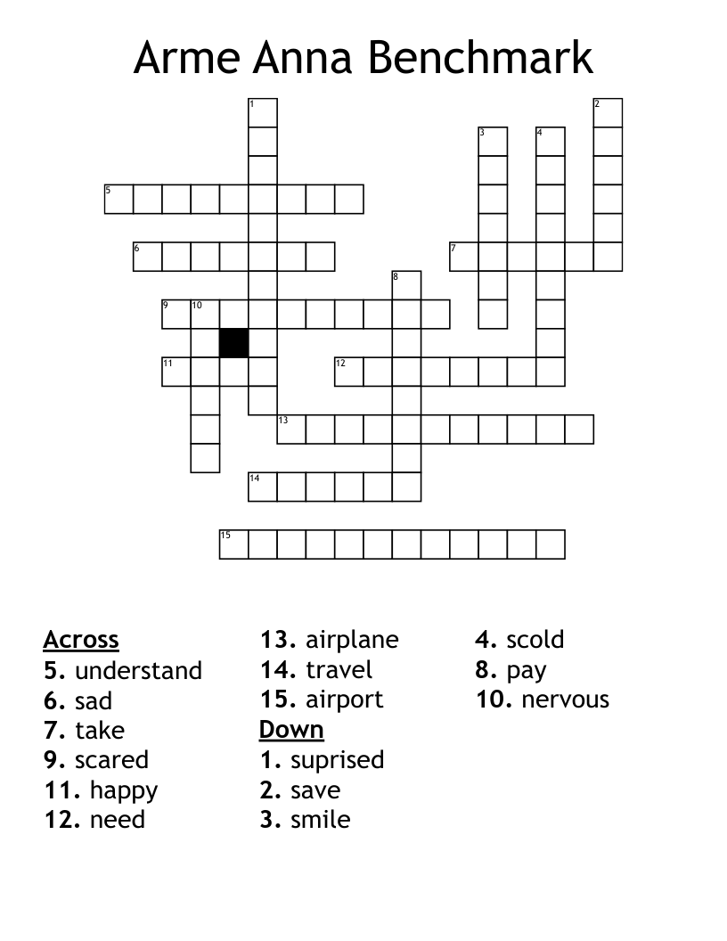 Arme Anna Benchmark  Crossword