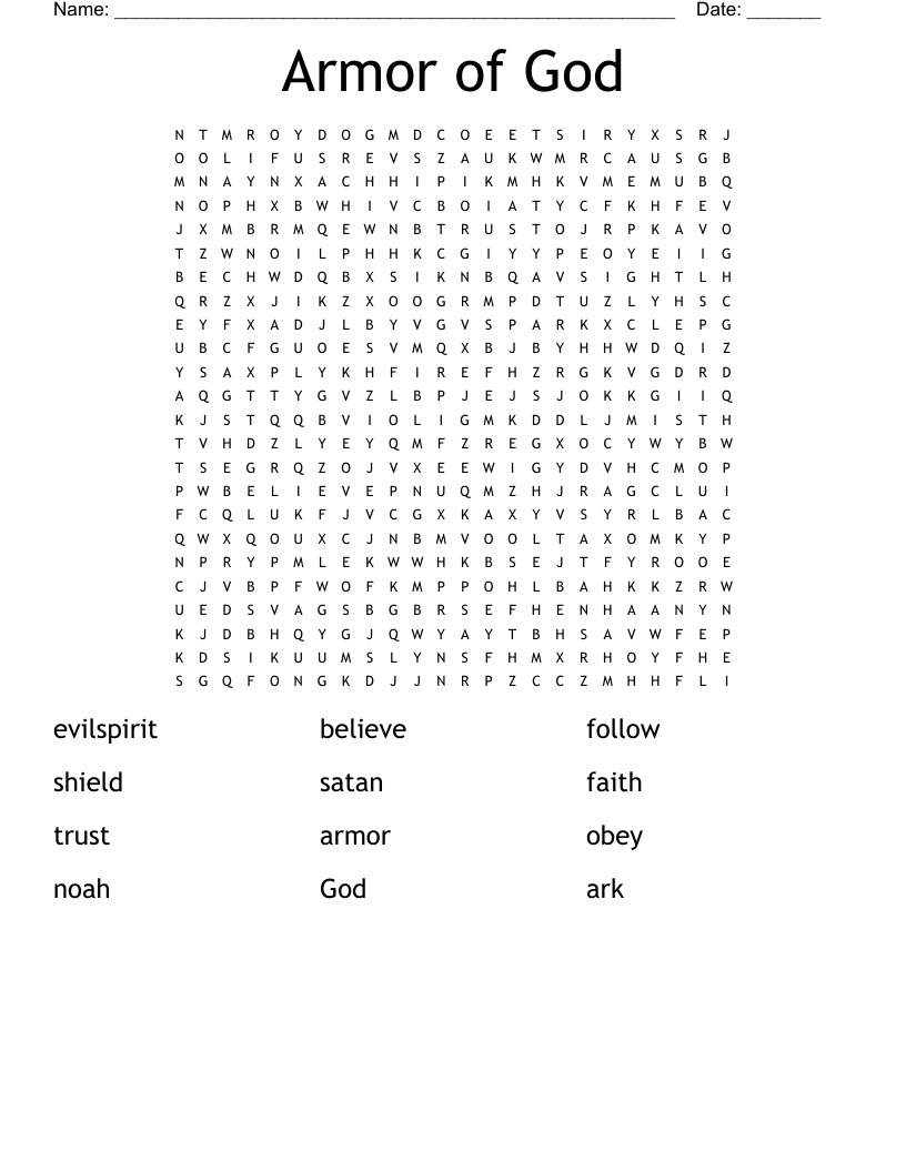 Armor of God Word Search
