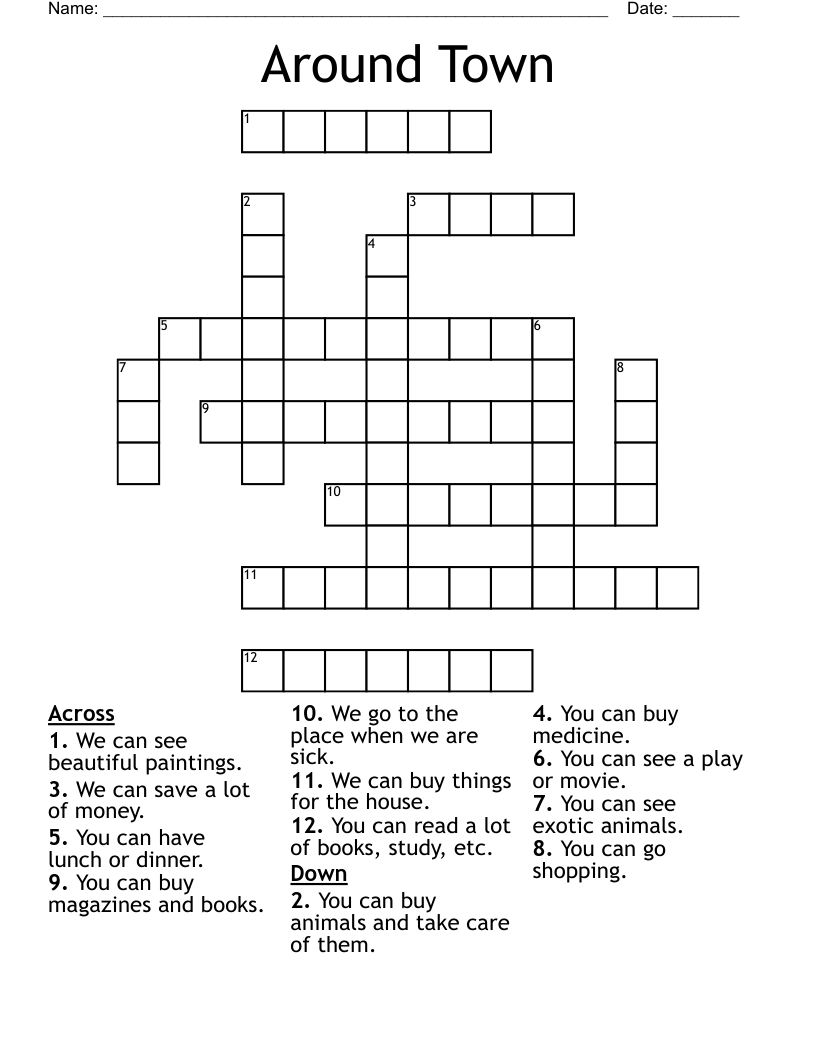 Around Town Crossword