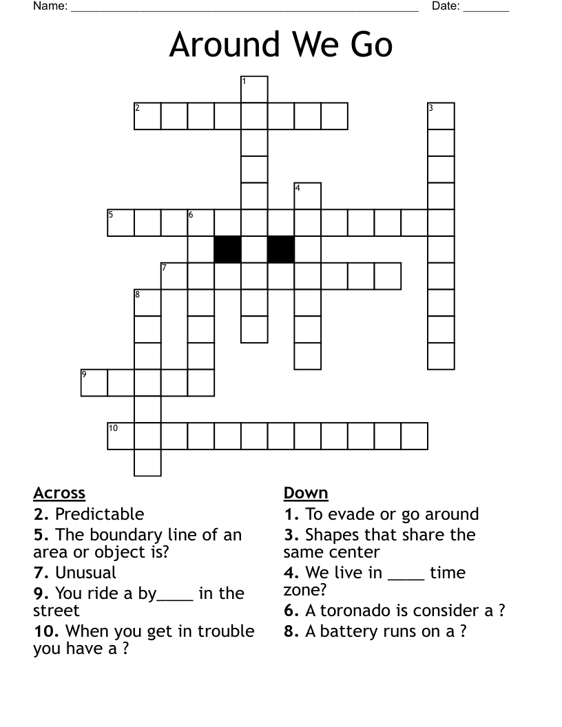 Around We Go Crossword
