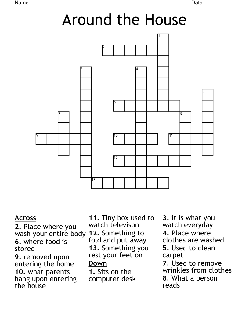 Around the House Crossword