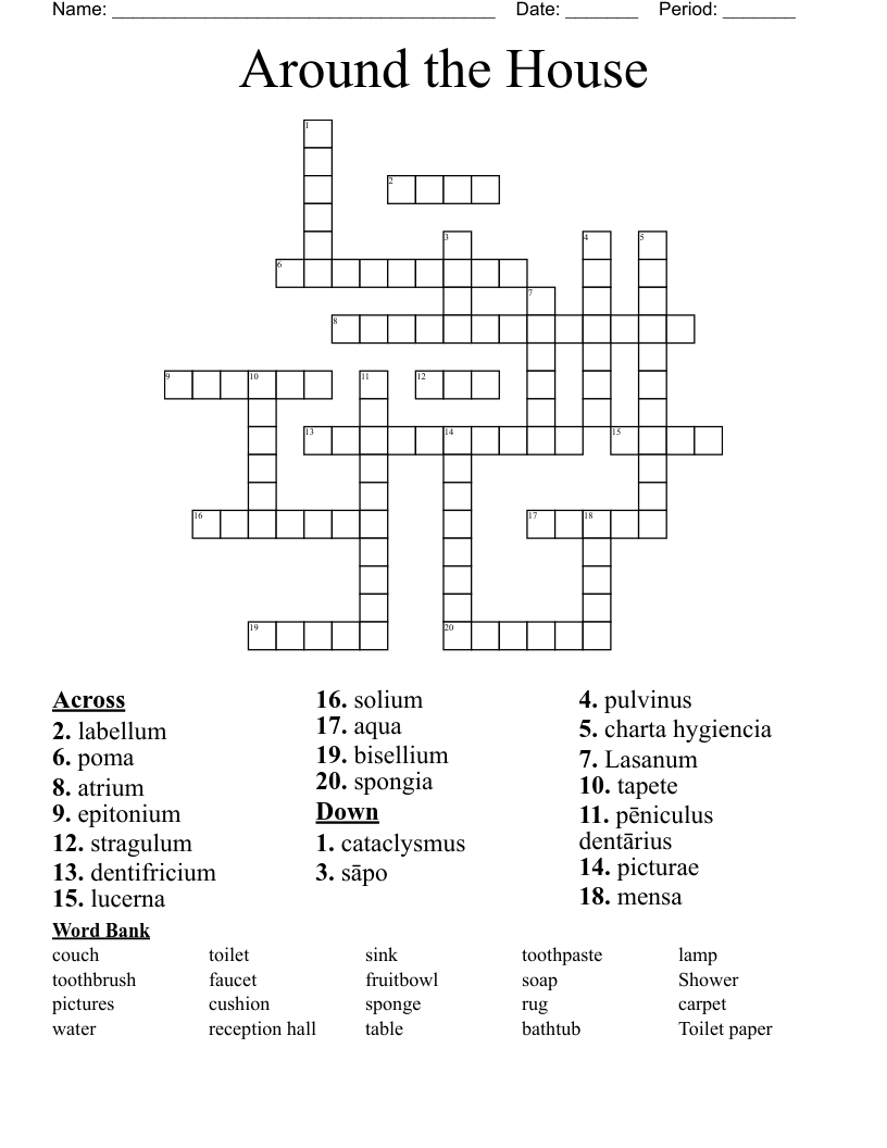 Around the House Crossword