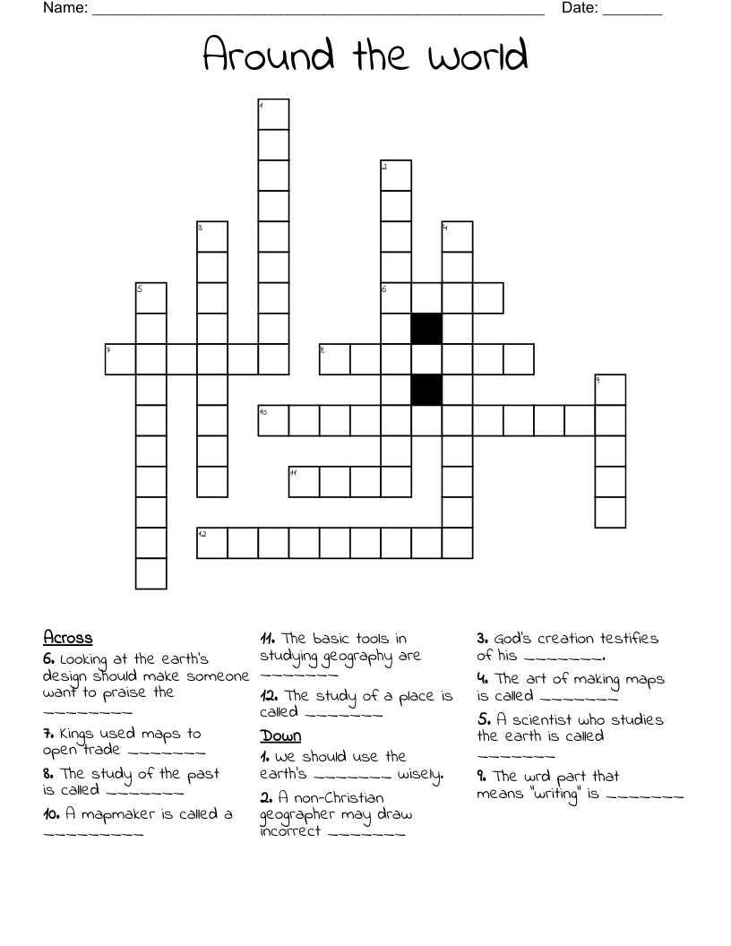 Around the World Crossword