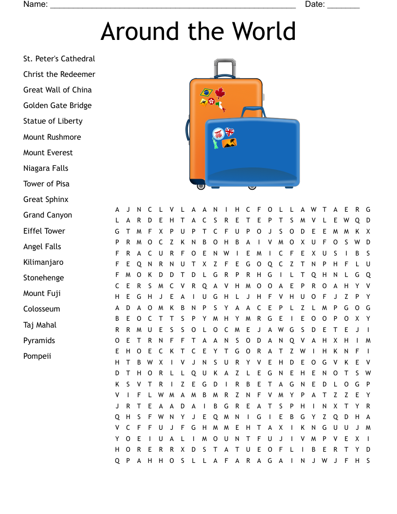 Around the World Word Search