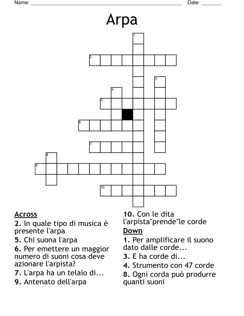 Arpa Crossword