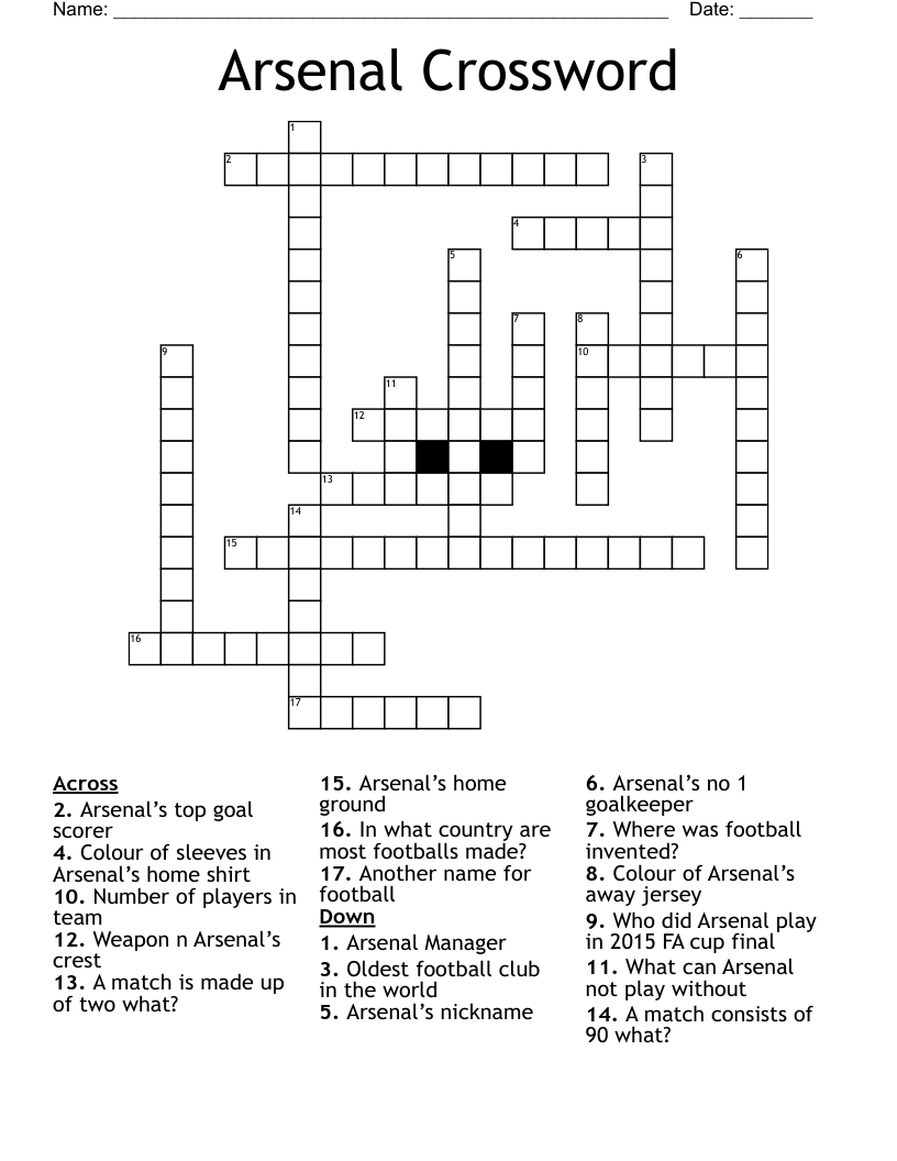 Arsenal Crossword