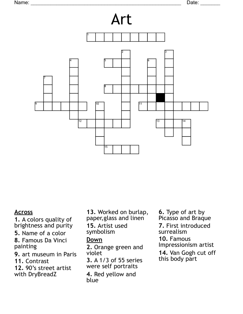 Art Crossword