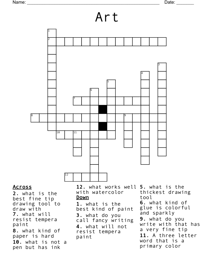Art Crossword