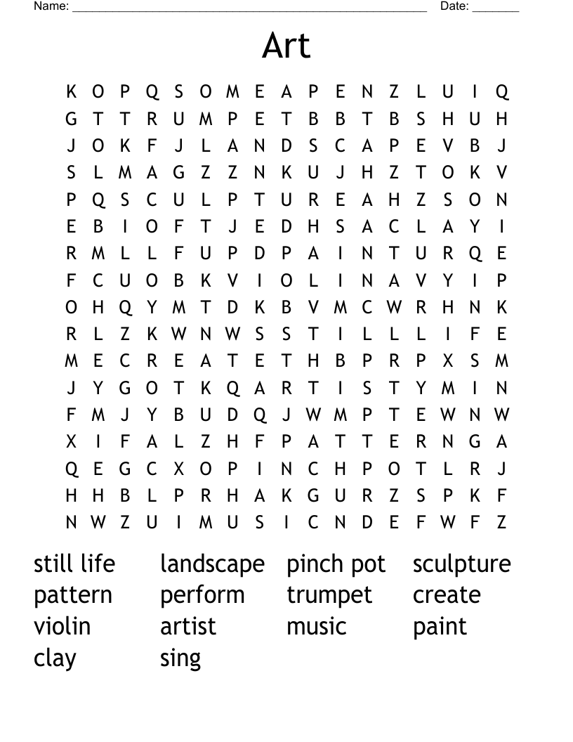 Art Word Search
