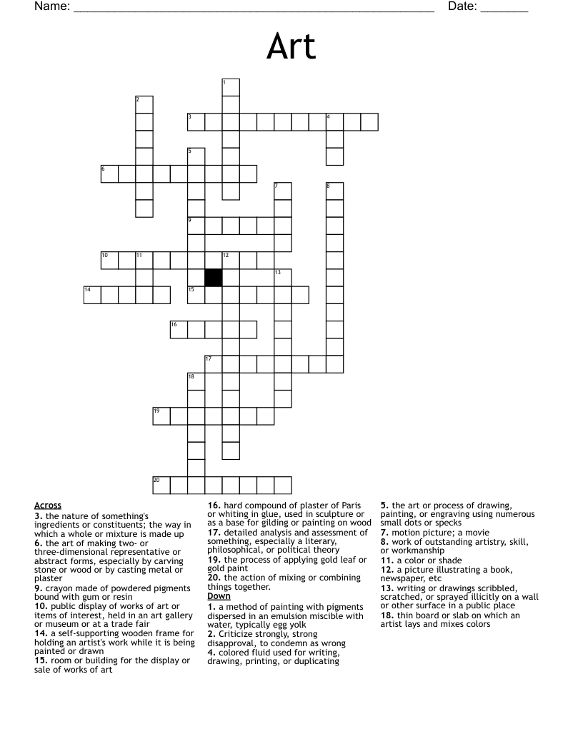 Art Crossword