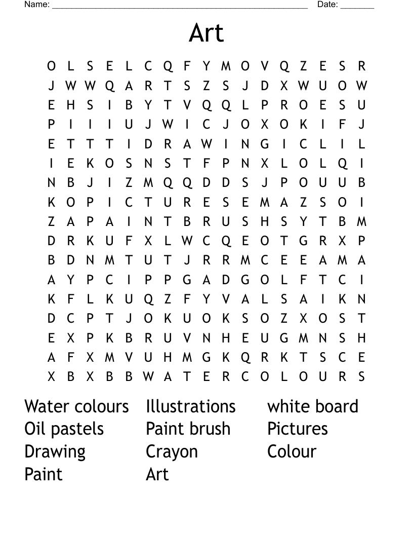 Art Word Search