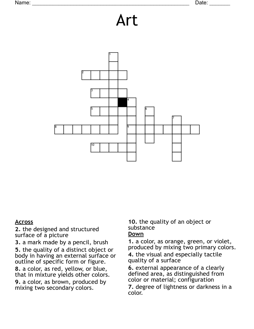 Art Crossword