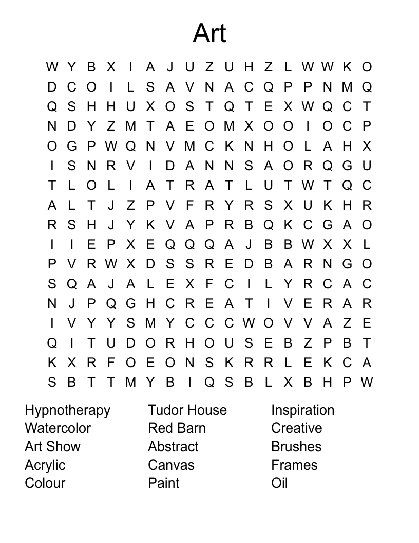 Art Word Search
