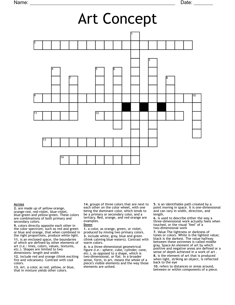 Art Concept  Crossword
