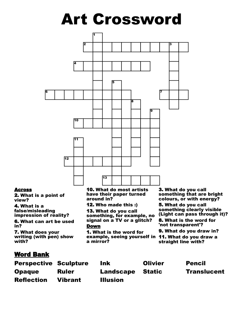 Art Crossword