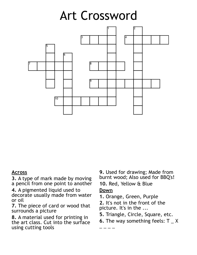 Art Crossword