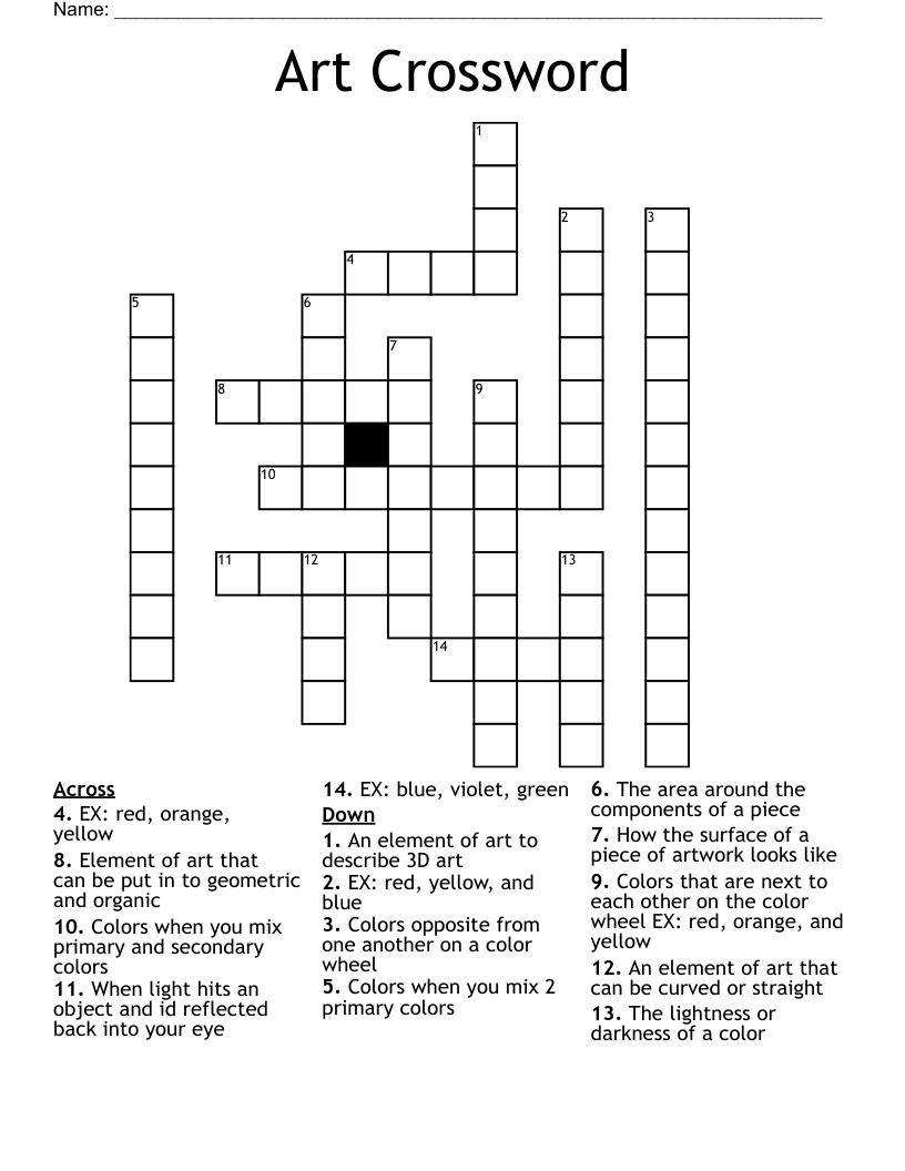 Art Crossword
