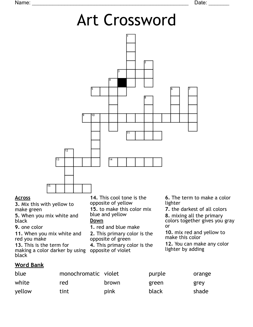 Art Crossword