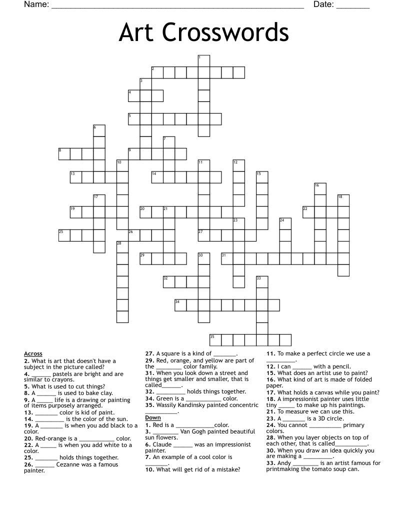 Art Crosswords