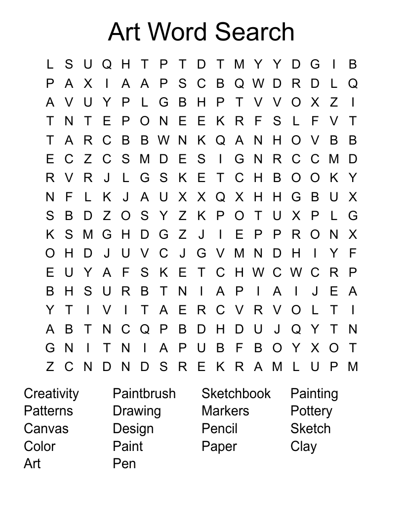 Art Word Search