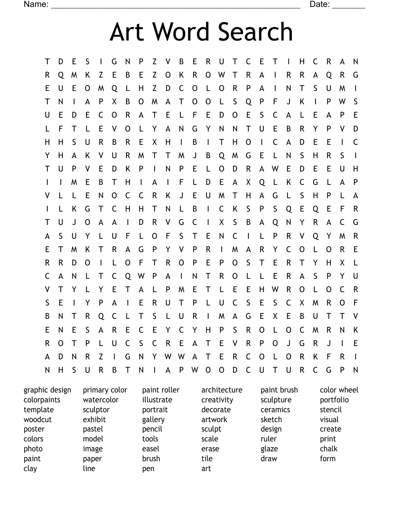 Art Word Search