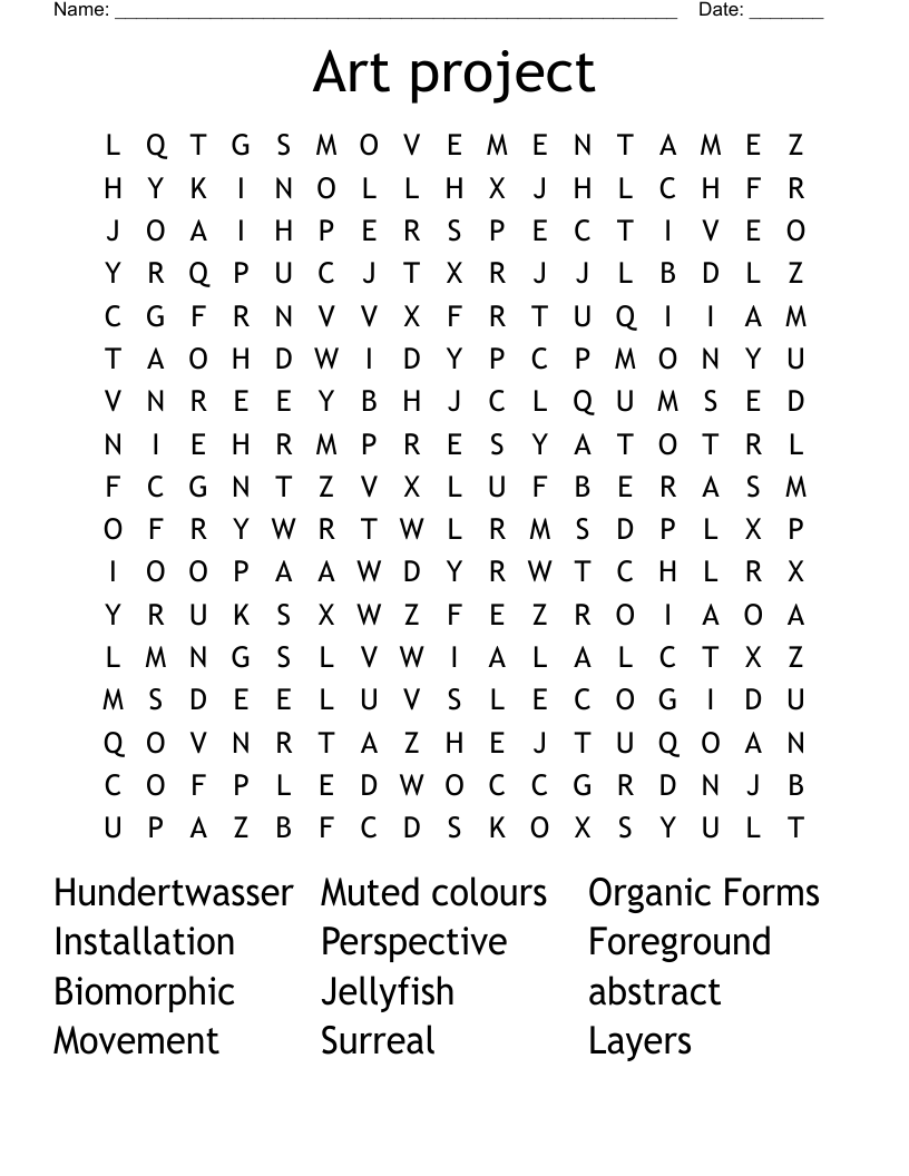 Art project Word Search