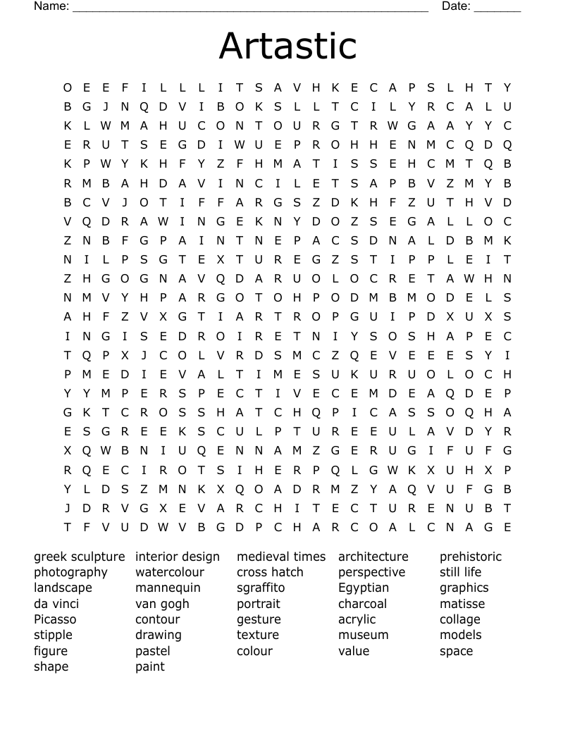 Artastic Word Search