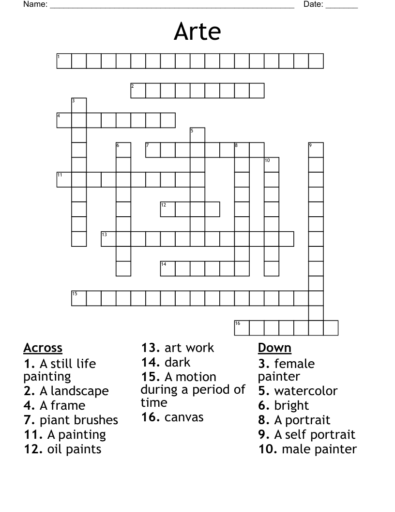 Arte Crossword