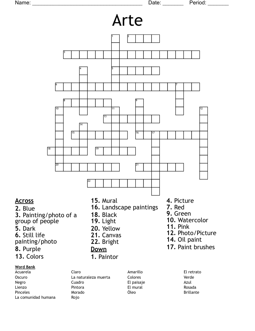 Arte  Crossword