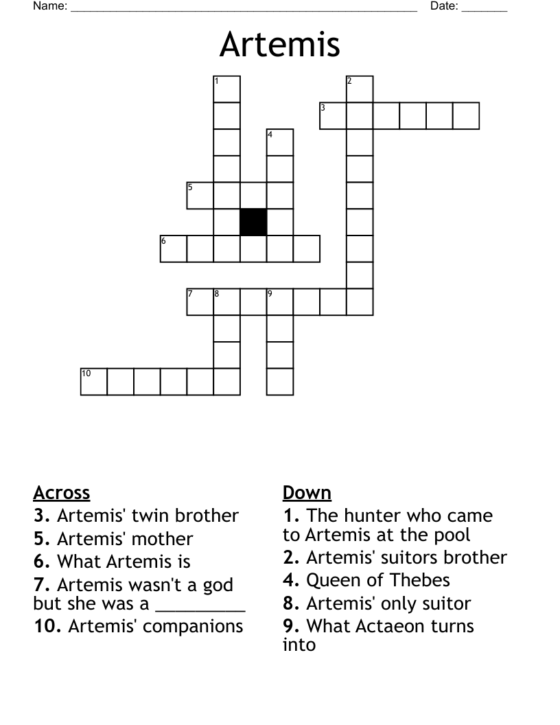 Artemis Crossword