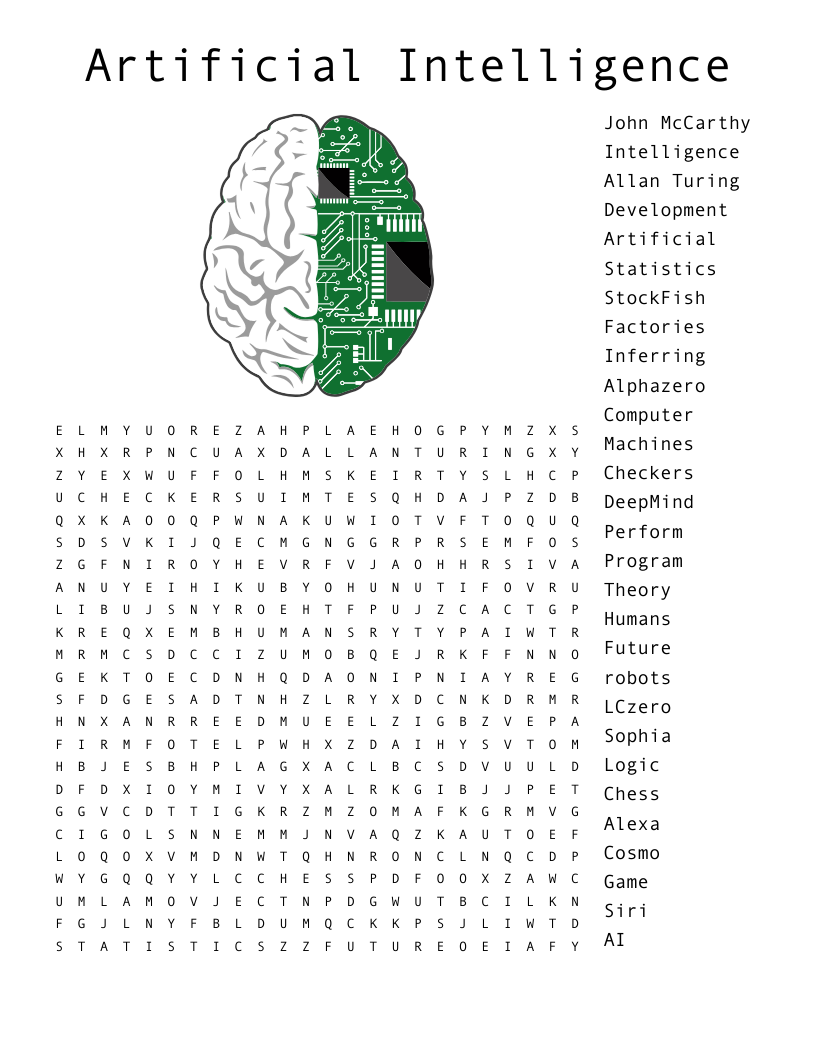 Artificial Intelligence Word Search