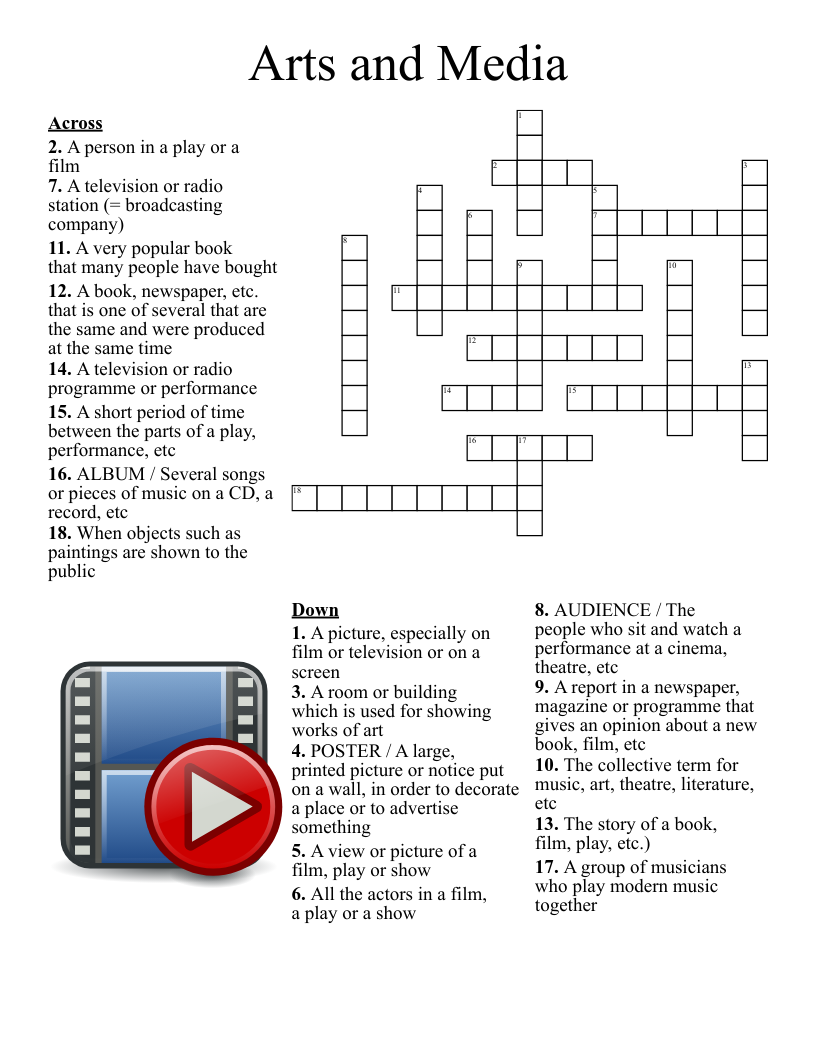 Arts and Media Crossword