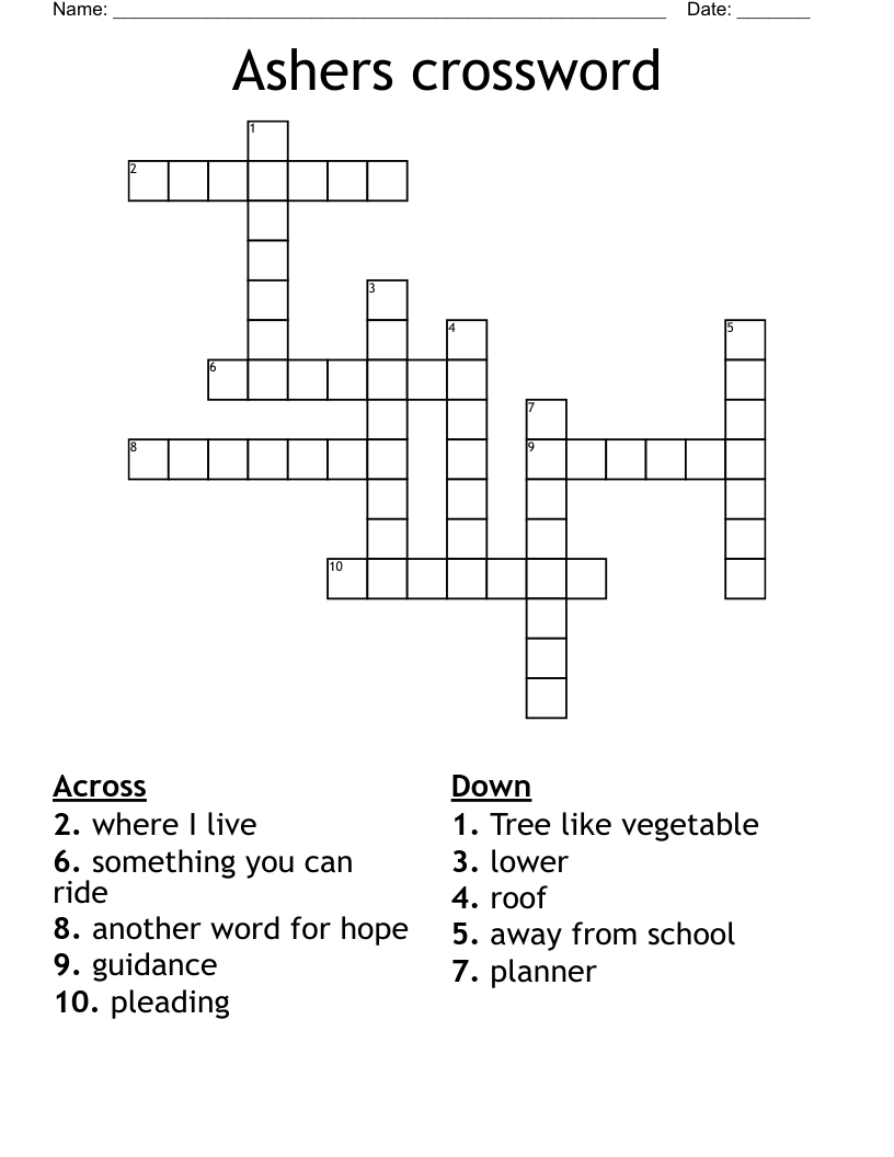 Ashers crossword