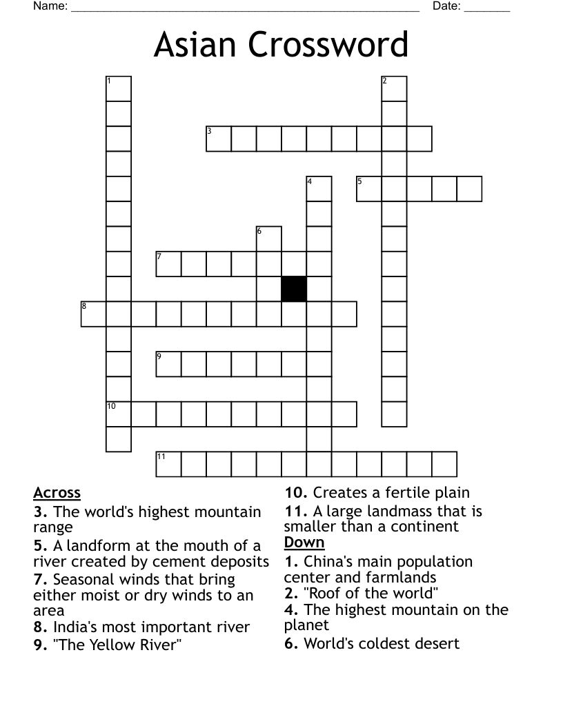 Asian Crossword