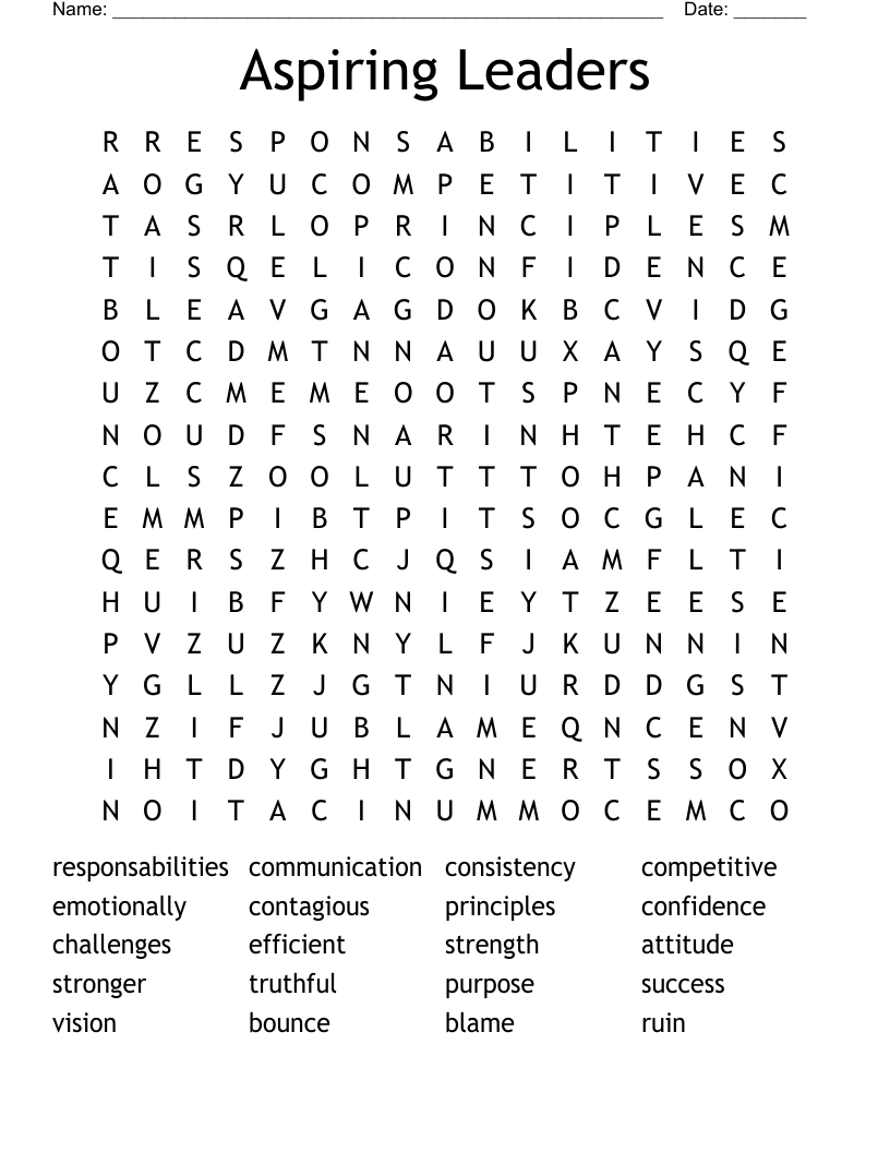 Aspiring Leaders Word Search