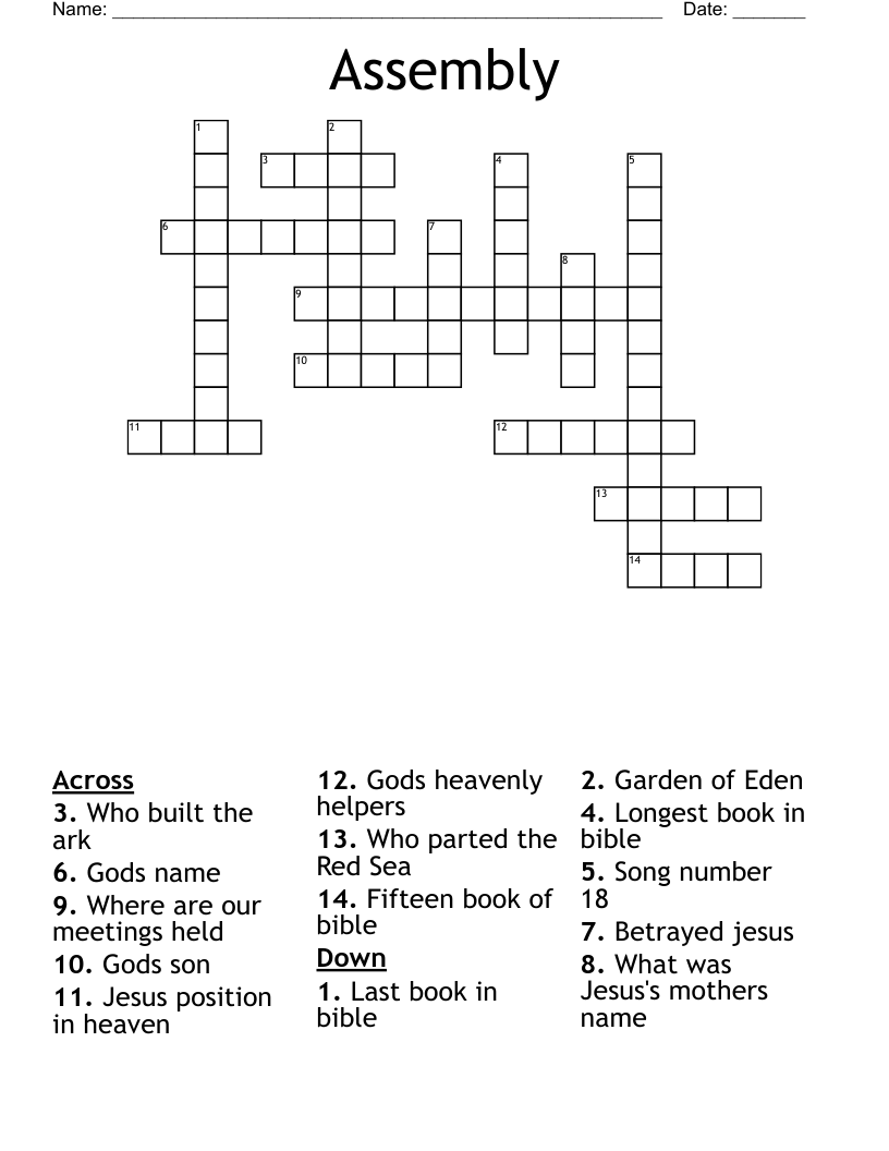 Assembly  Crossword