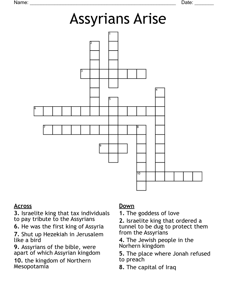 Assyrians Arise Crossword