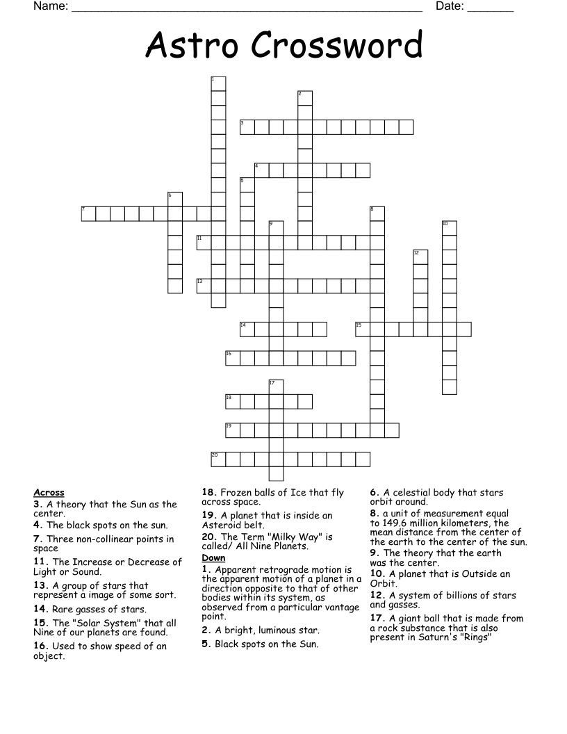 Astro Crossword
