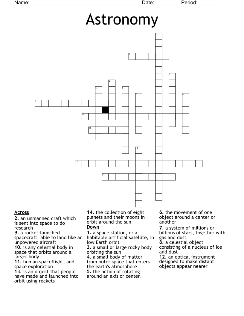 Astronomy Crossword