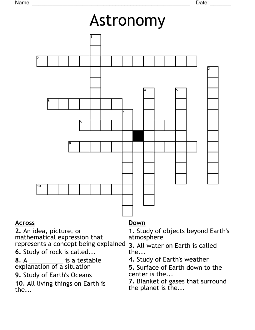 Astronomy Crossword
