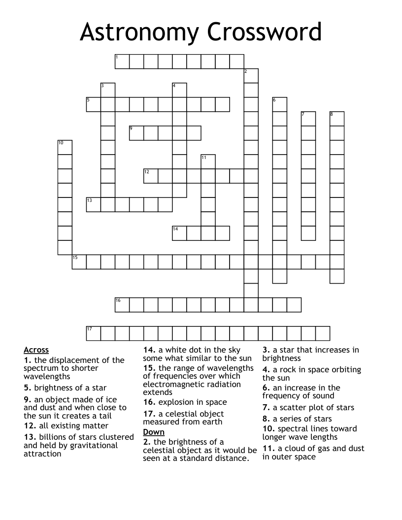 Astronomy Crossword