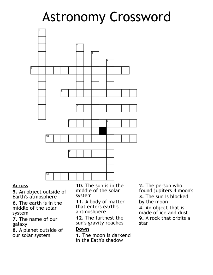 Astronomy Crossword