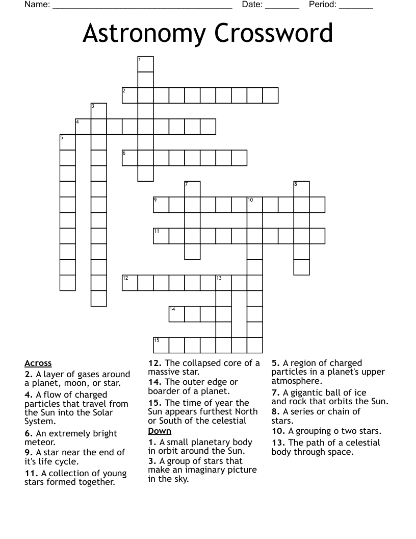 Astronomy Crossword