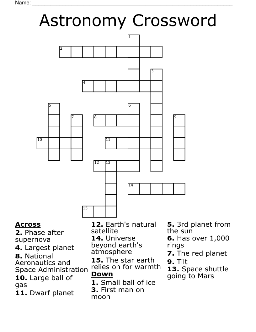 Astronomy Crossword
