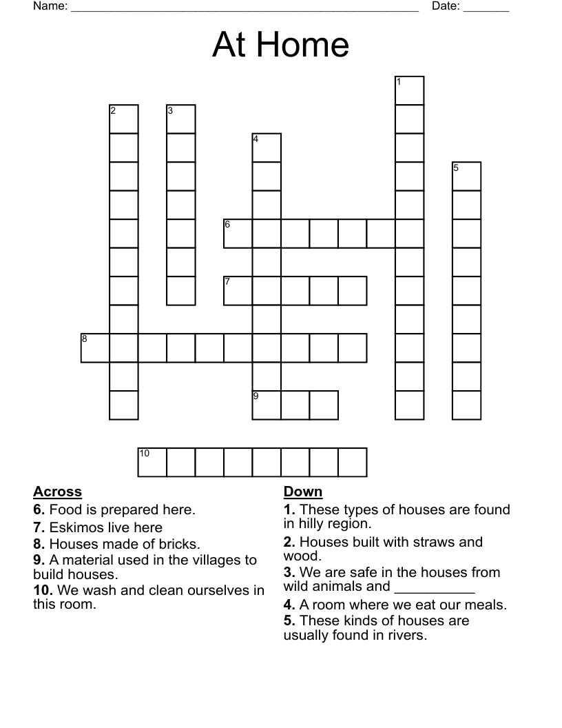 At Home Crossword