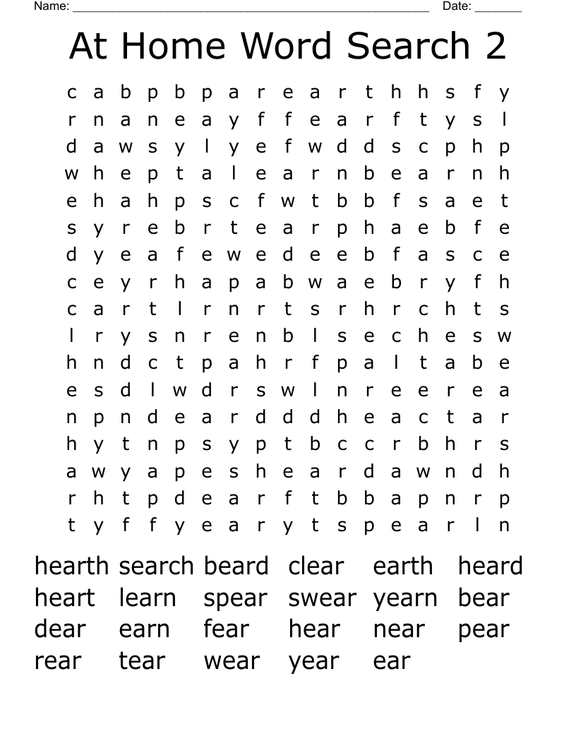 At Home Word Search 2